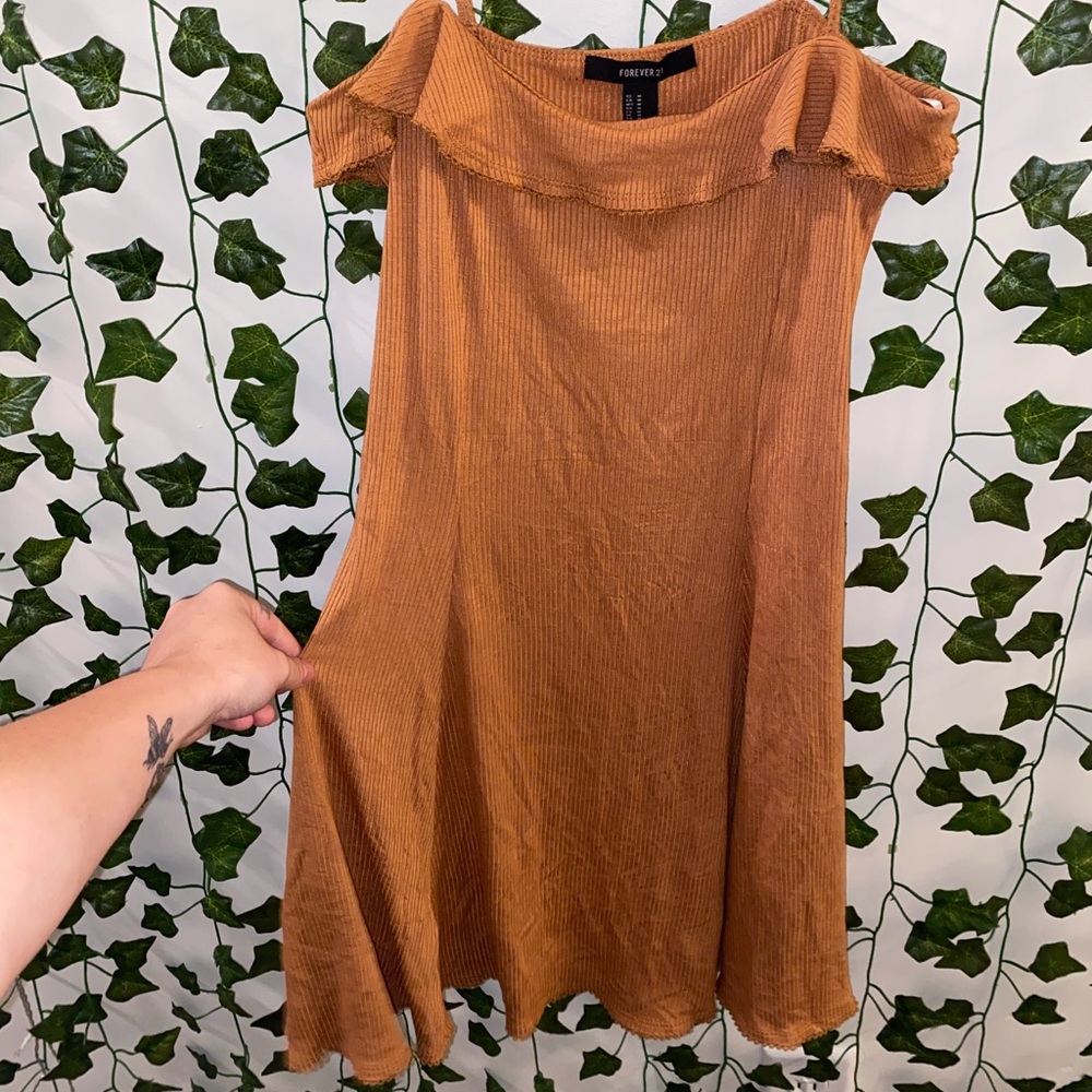 Forever 21 Flowy Burnt Orange Soft Dress